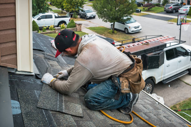 Professional Roofing technician working in Belmont, CA